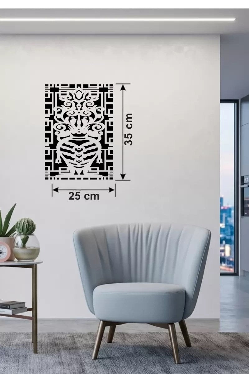 Mey İthalat® Otantik Lale Motifli Ahşap Duvar Tablosu - 25x35 cm Lazer Kesim Dekoratif Pano