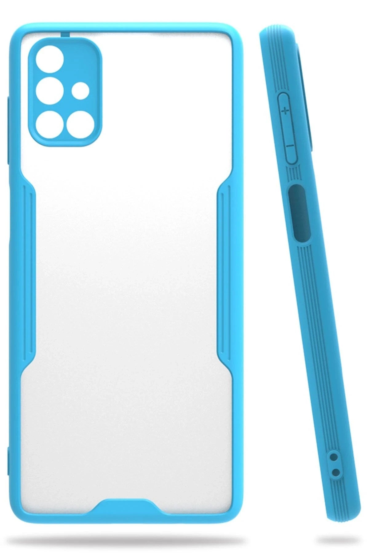 Mey İthalat® Samsung Galaxy M51 Kılıf Platin Silikon - Mavi
