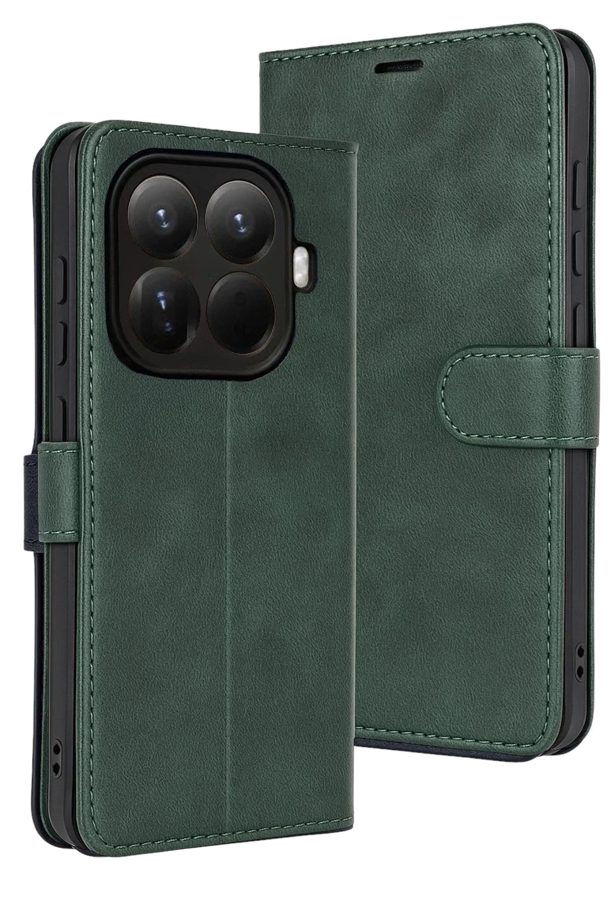 Mey İthalat® Mi 15T Pro Trend S Plus Kapaklı Kılıf - Yeşil