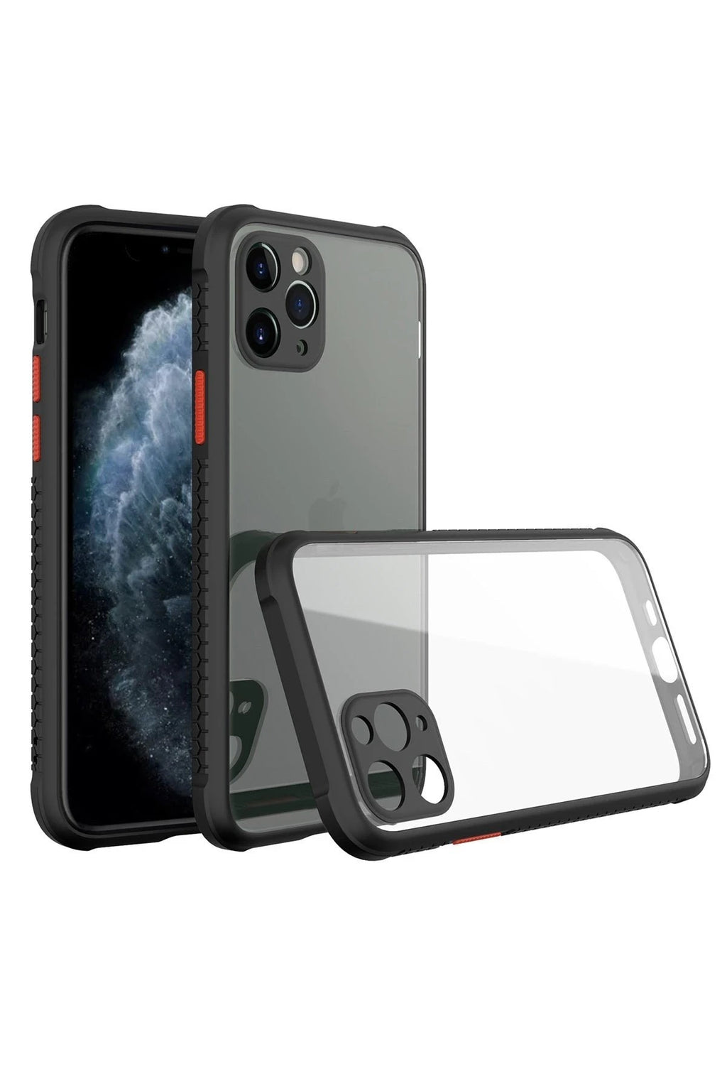Mey İthalat® iPhone 11 Pro Max Kılıf Miami Şeffaf Silikon - Siyah