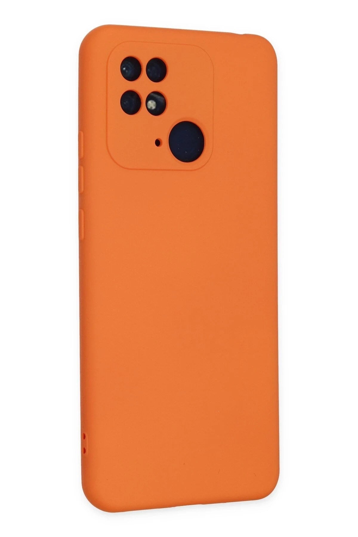 Mey İthalat® Redmi 10C Kılıf Nano içi Kadife Silikon - Turuncu