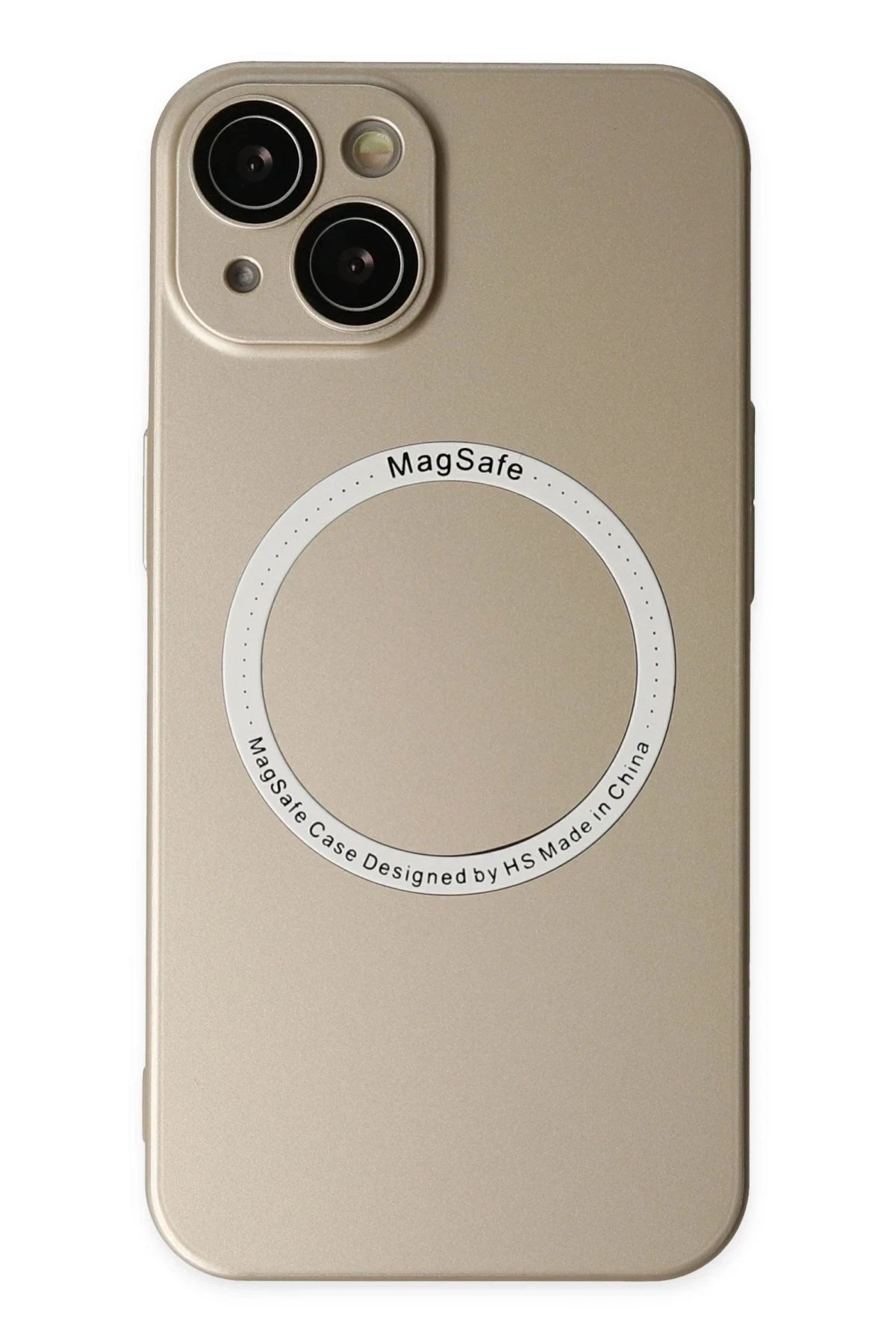 Mey İthalat® iPhone 14 Plus Kılıf Jack Magneticsafe Lens Silikon - Gold