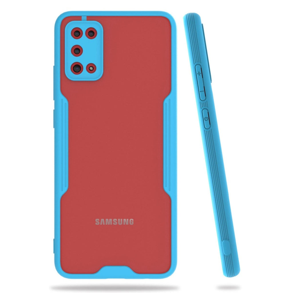Mey İthalat® Samsung Galaxy A02S Kılıf Platin Silikon - Mavi