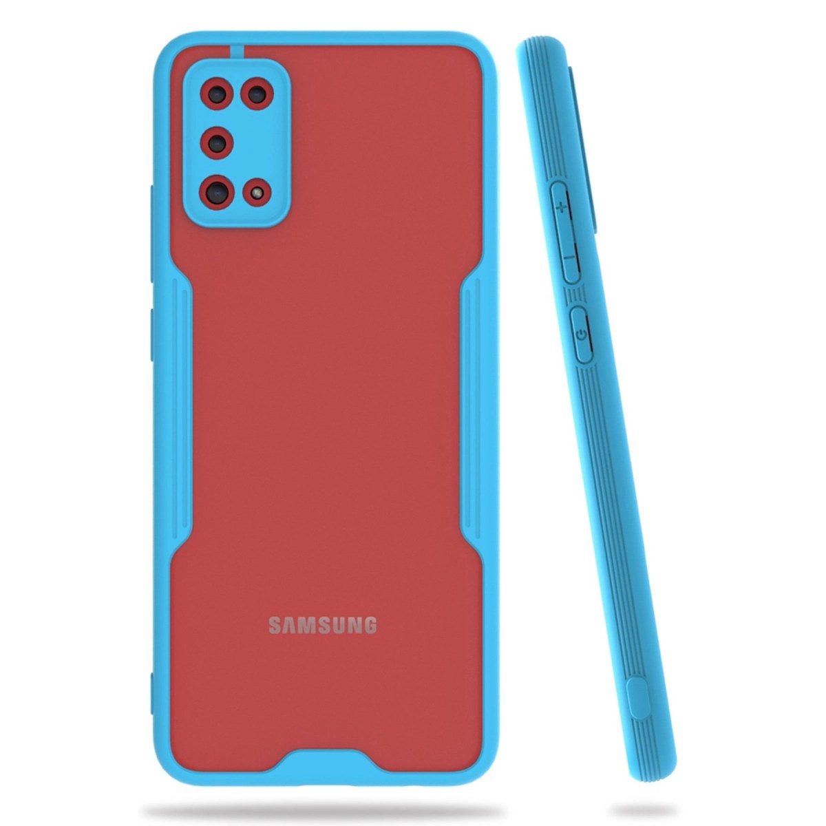 Mey İthalat® Samsung Galaxy A02S Kılıf Platin Silikon - Mavi