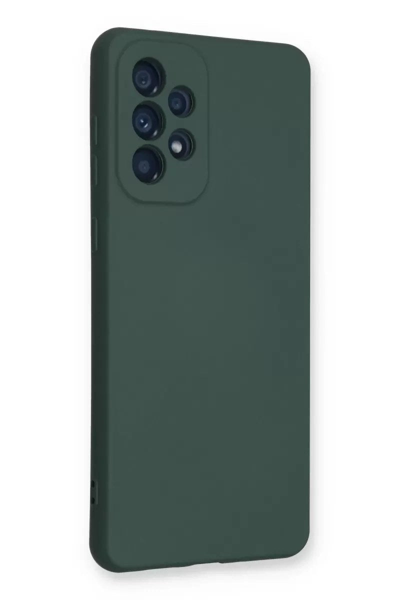 Mey İthalat® Samsung Galaxy A73 5G Kılıf Nano içi Kadife Silikon - Koyu Yeşil
