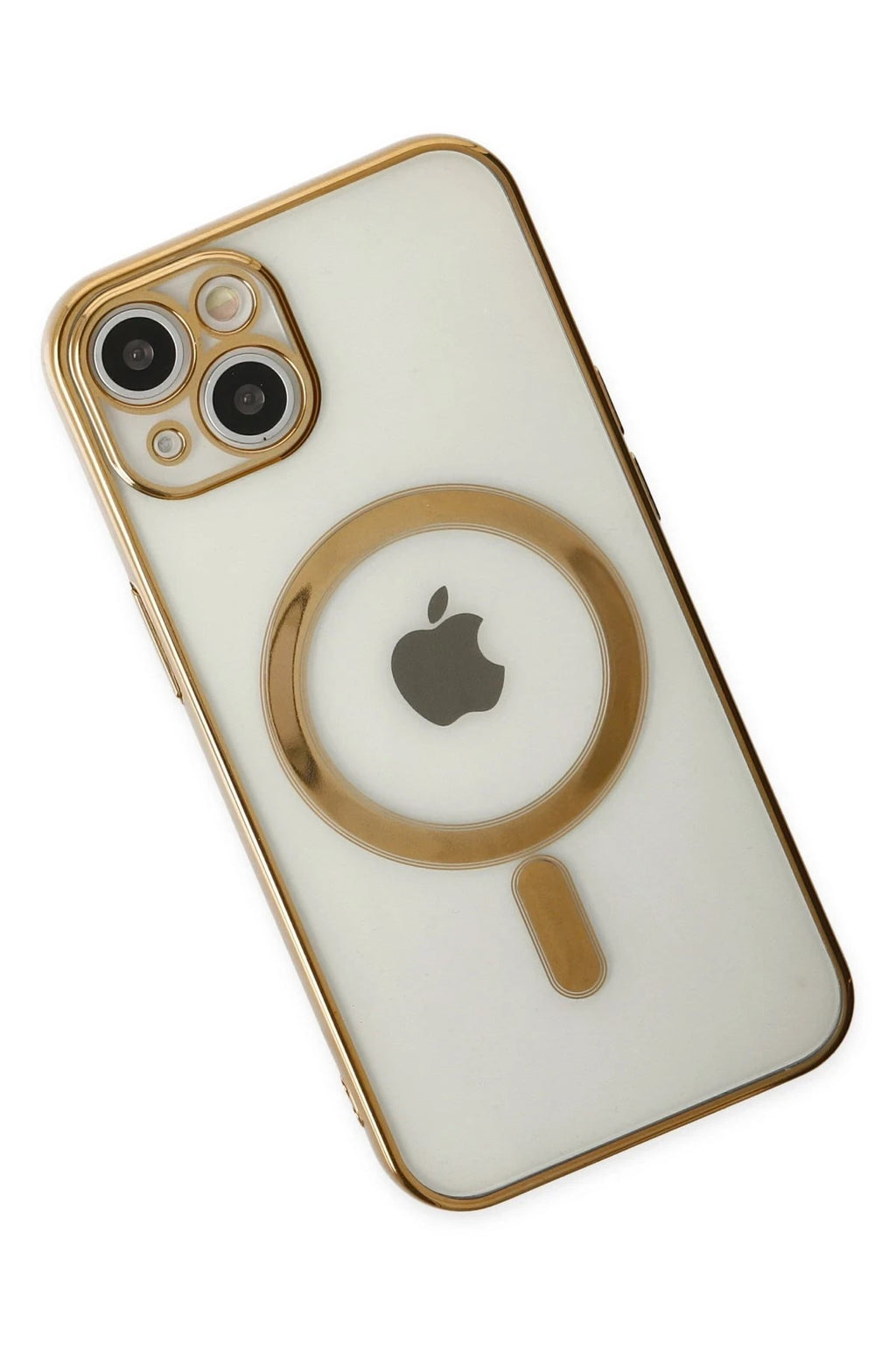 Mey İthalat® iPhone 14 Plus Kılıf Magneticsafe Lazer Silikon - Gold