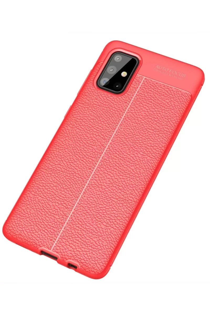 Mey İthalat® Samsung Galaxy A71 Kılıf Auto Focus Kapak - Kırmızı