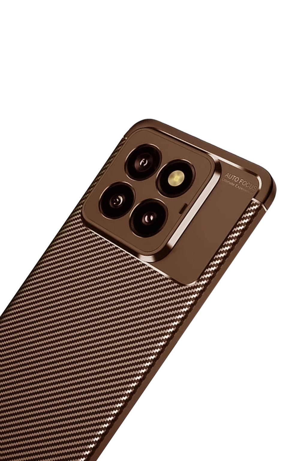 Mey İthalat® Mi 14T Pro Kılıf Auto Focus Karbon Kapak - Kahverengi