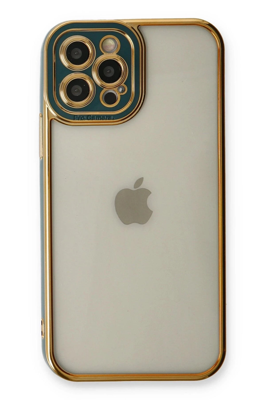 Mey İthalat® iPhone 12 Pro Max Kılıf Liva Lens Silikon - Yeşil