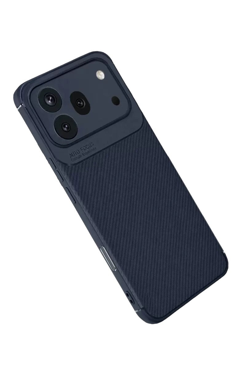 Mey İthalat® Huawei Honor 600 Pro Auto Focus Karbon Kapak - Lacivert
