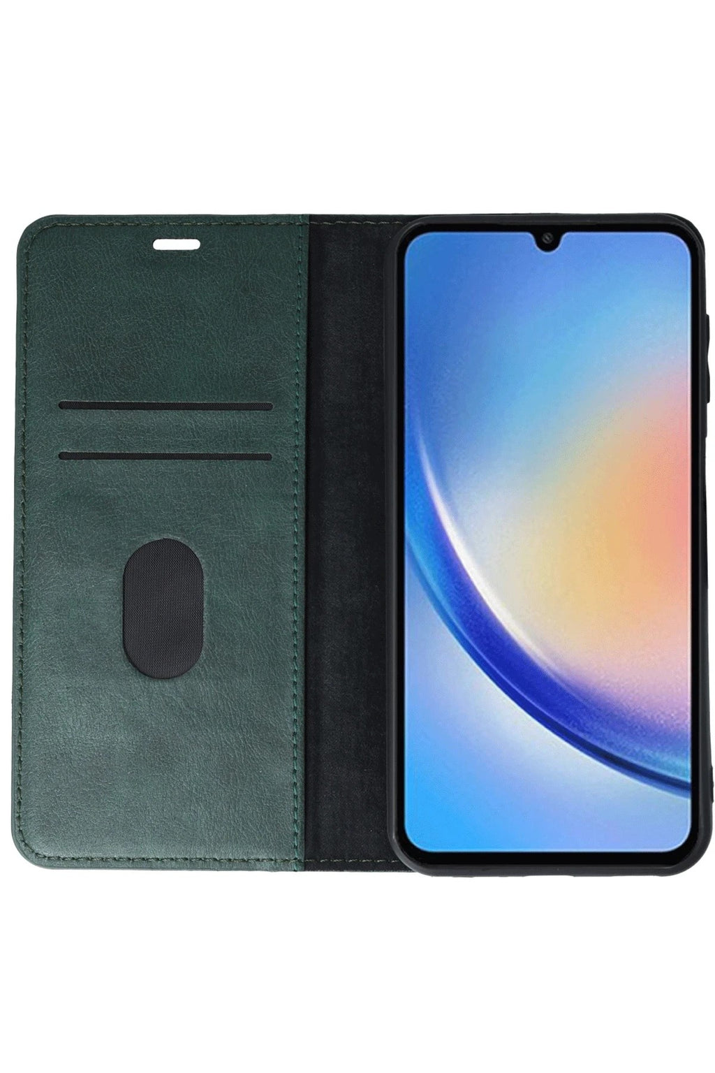 Mey İthalat® Samsung Galaxy A24 4G Kılıf Trend S Plus Kapaklı Kılıf - Yeşil