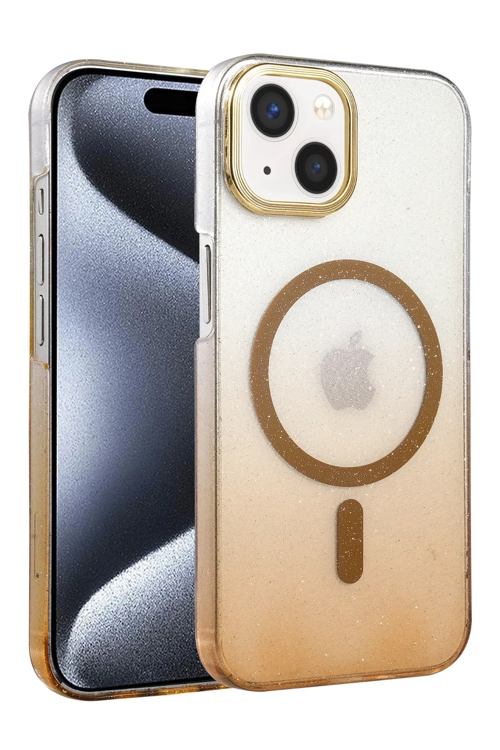 Mey İthalat® iPhone 15 Plus Glossy Magsafe Kapak - Çöl Titanyum