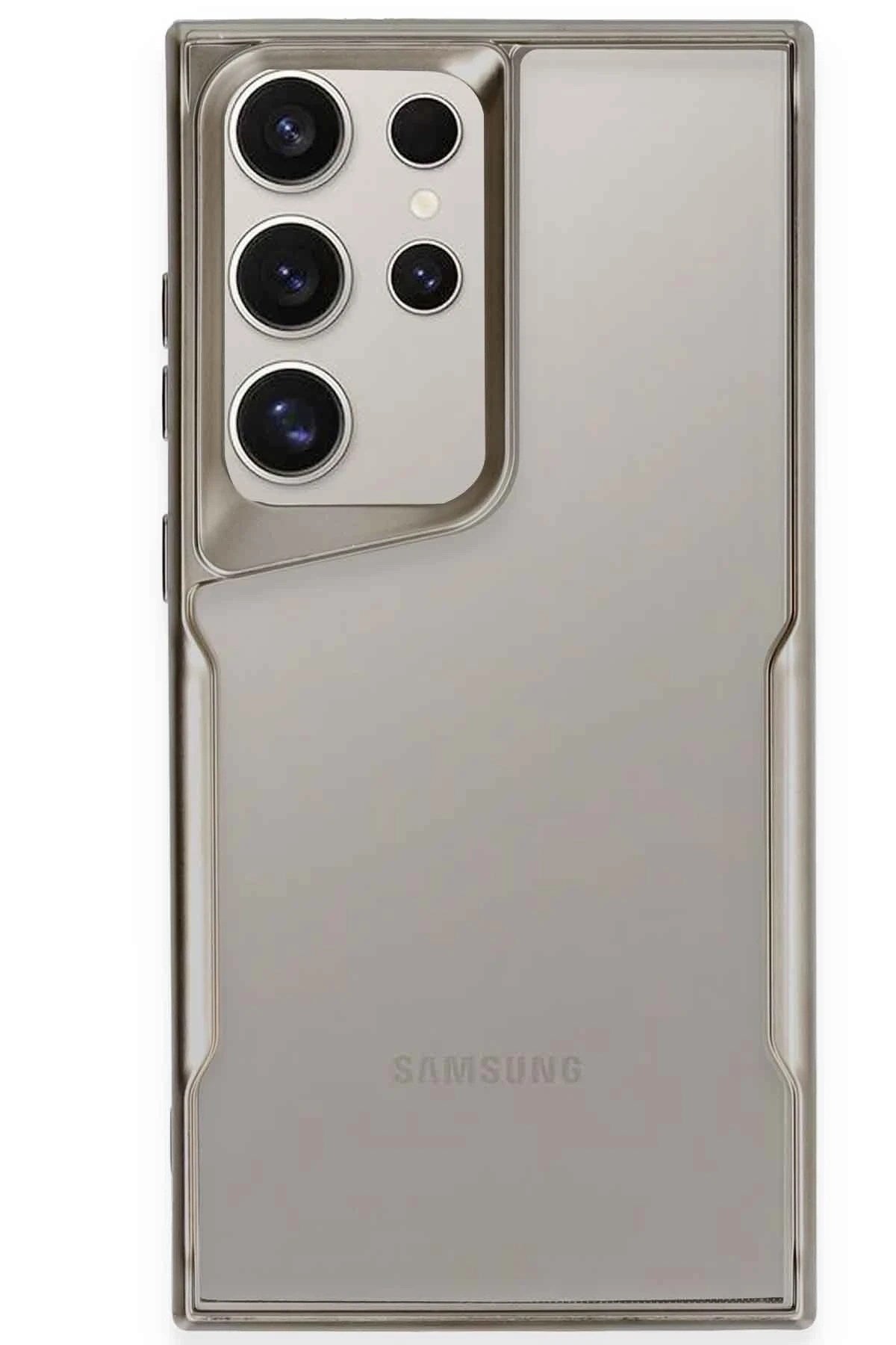 Mey İthalat® Samsung Galaxy S24 Ultra Kılıf Boyi Silikon Kapak - Titan Gri
