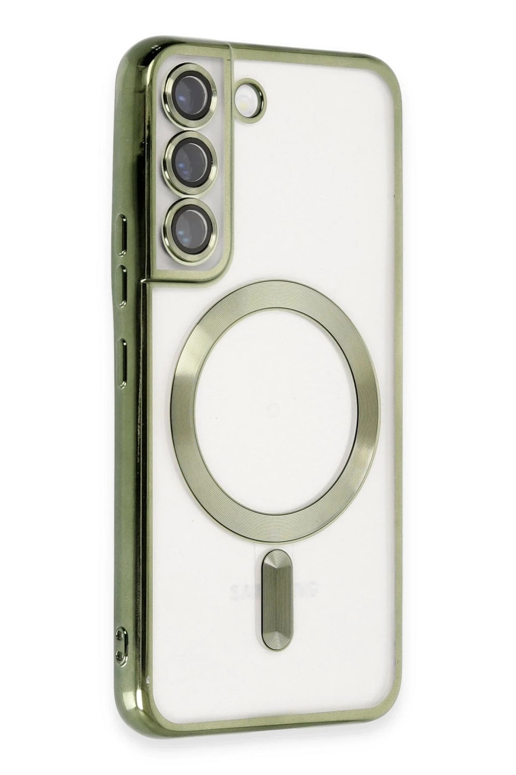 Mey İthalat® Samsung Galaxy S22 Kılıf Kross Magneticsafe Kapak - Koyu Yeşil