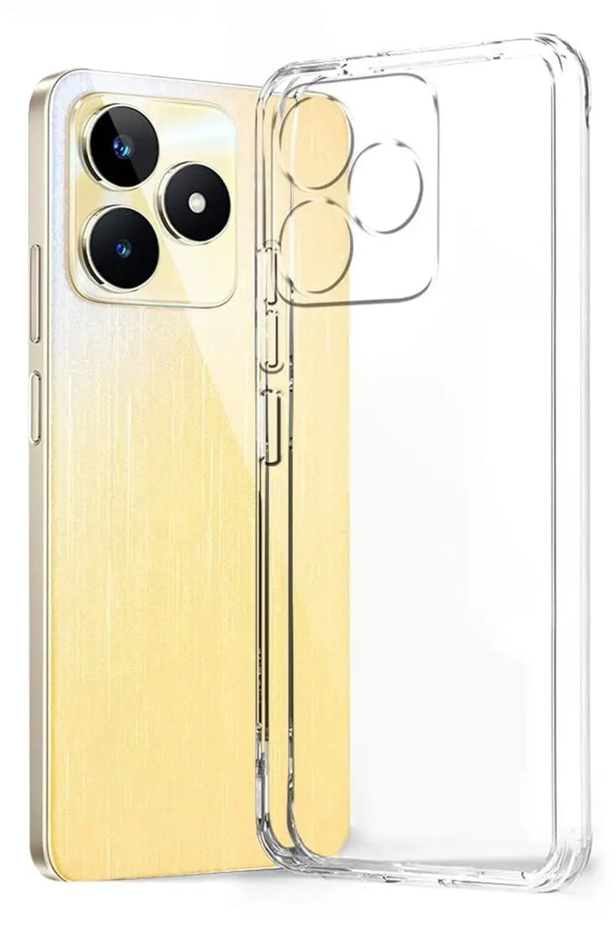 Mey İthalat® Realme Note 50 4G Kılıf Lüx Şeffaf Silikon