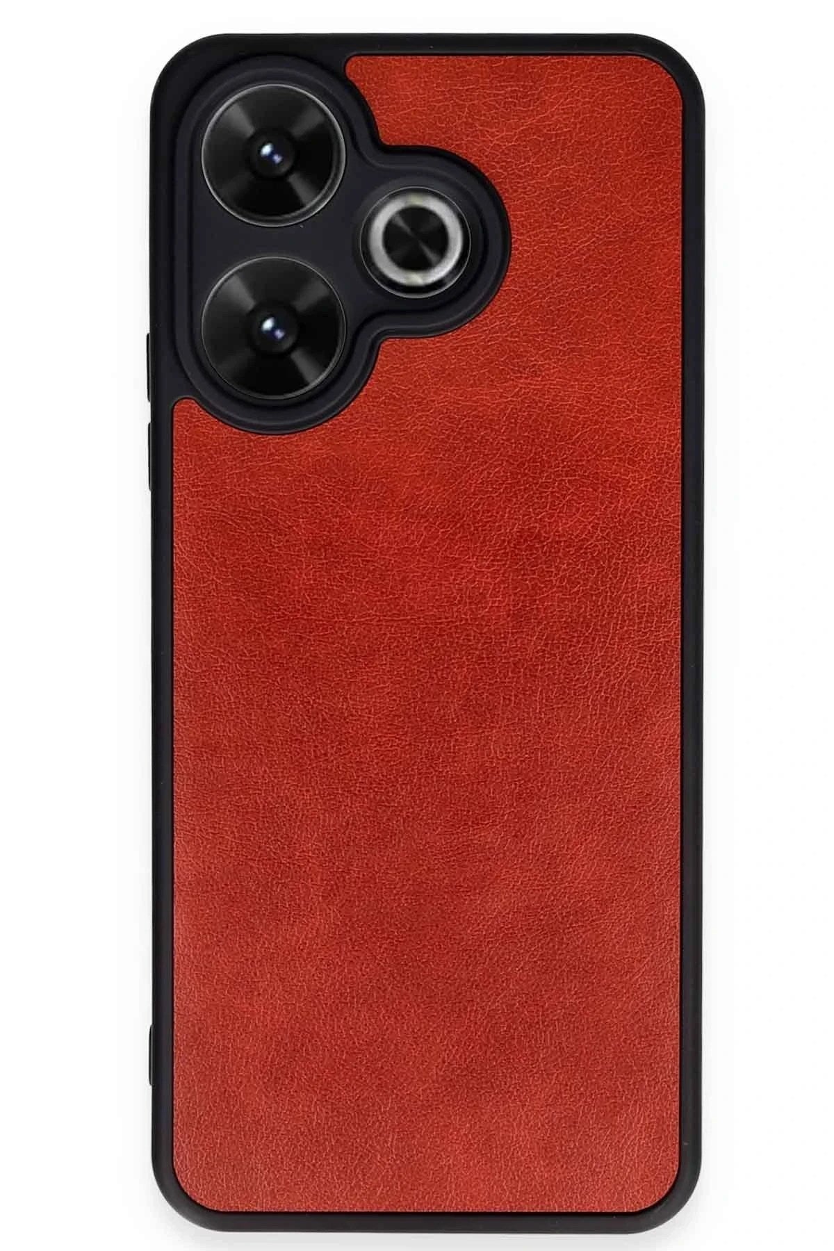 Mey İthalat® Redmi 13 4G Kılıf Aras Deri Kapak - Kırmızı