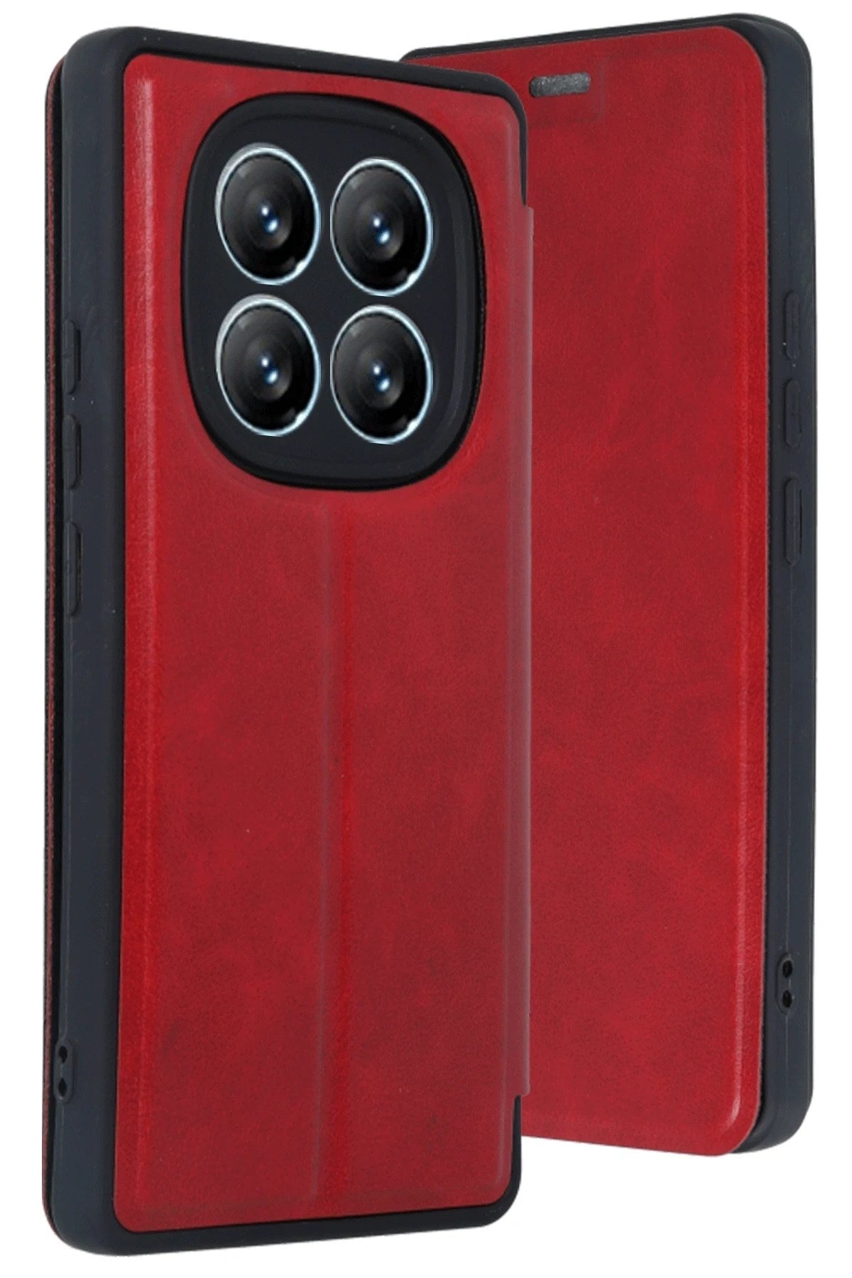 Mey İthalat® Redmi Note 14 Pro 4G Kılıf Flip Cover - Kırmızı
