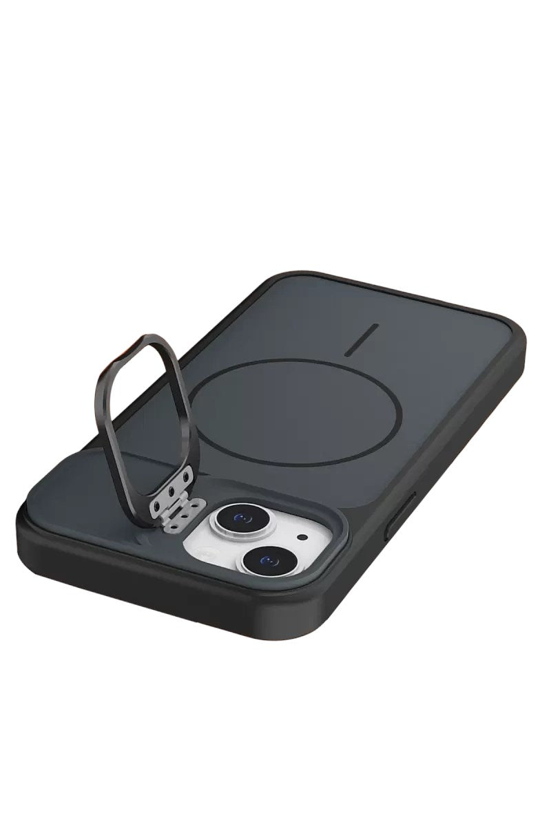 Mey İthalat® iPhone 14 Pale Magsafe Standlı Kapak- Siyah