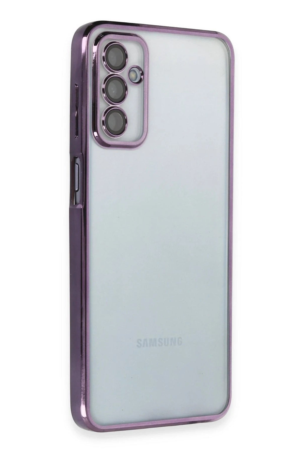 Mey İthalat® Samsung Galaxy M23 Kılıf Lensli Silikon - Mor