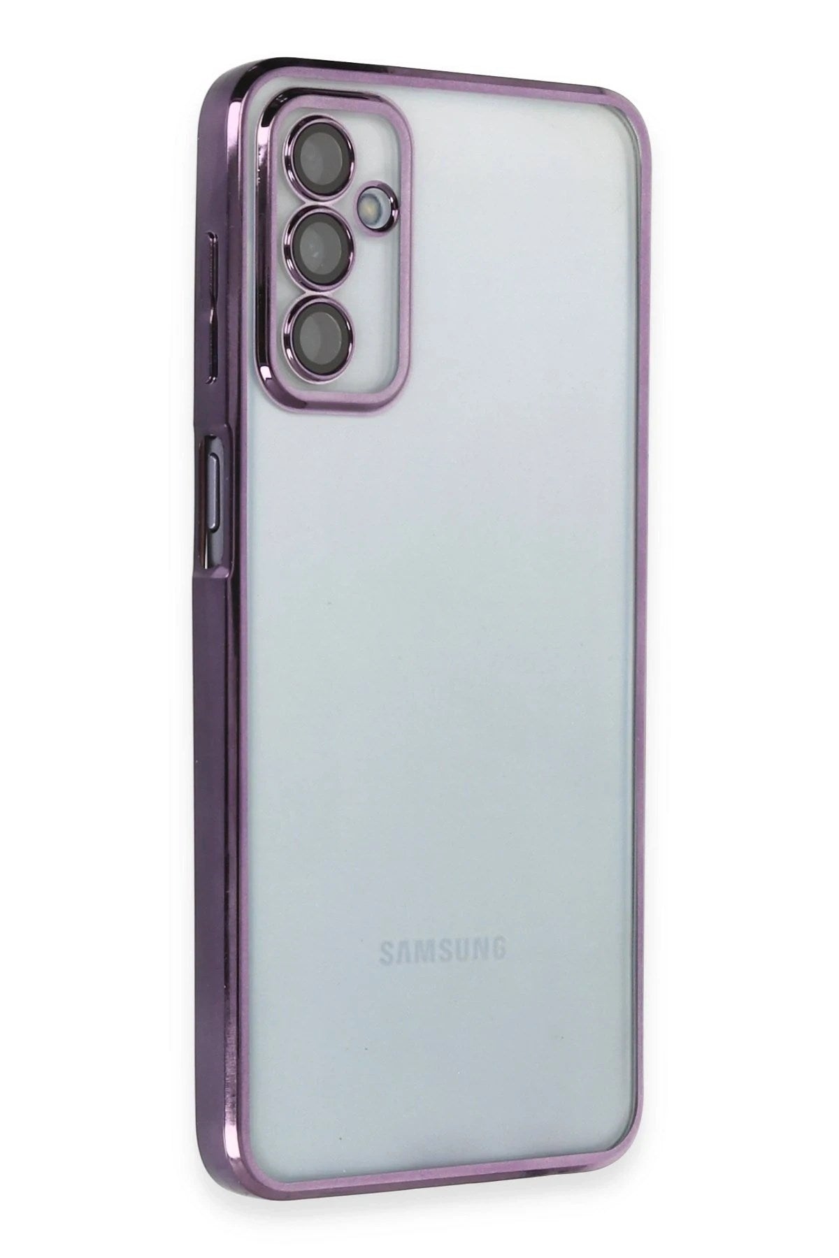Mey İthalat® Samsung Galaxy M23 Kılıf Lensli Silikon - Mor