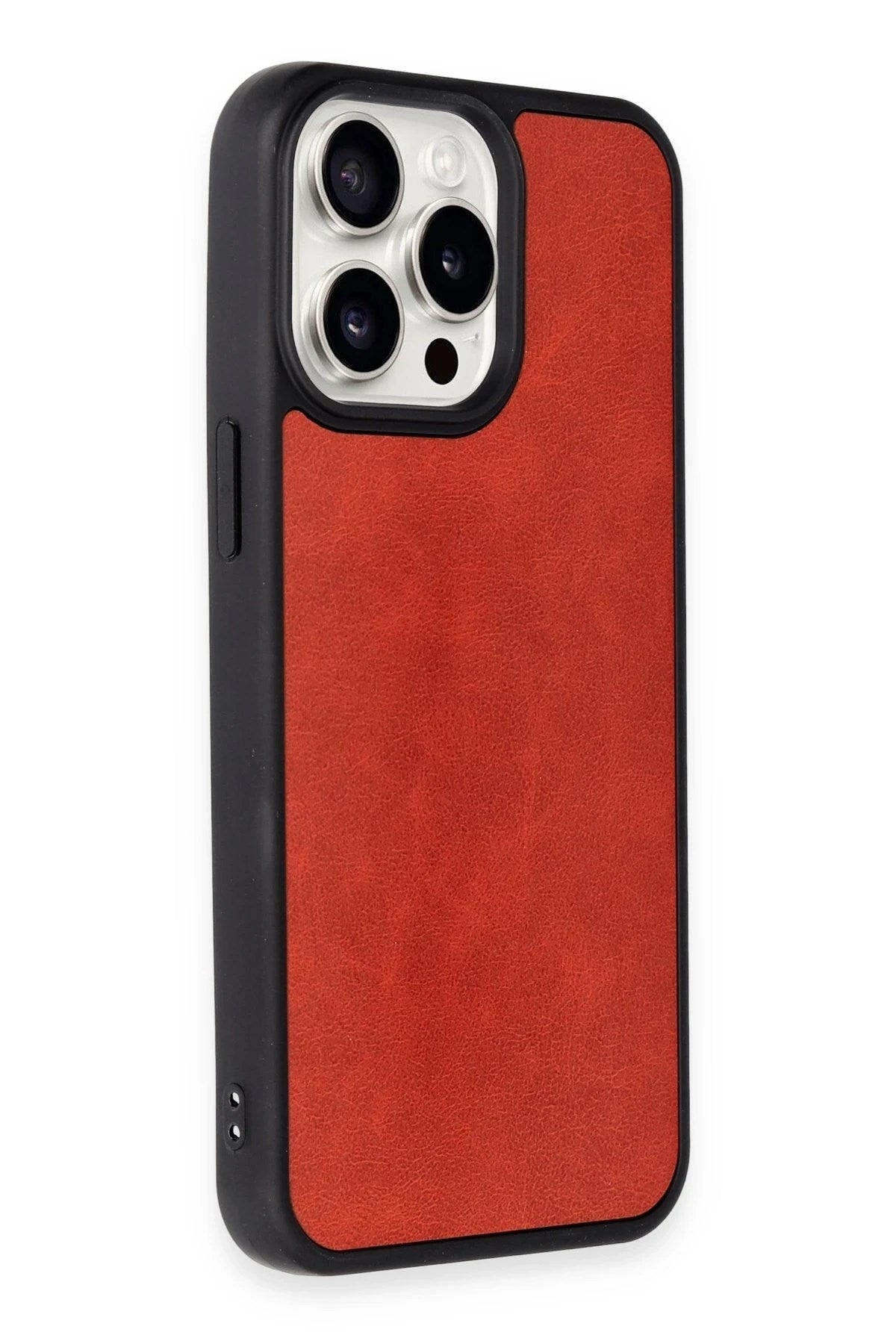 Mey İthalat® iPhone 14 Pro Kılıf Aras Deri Kapak - Kırmızı