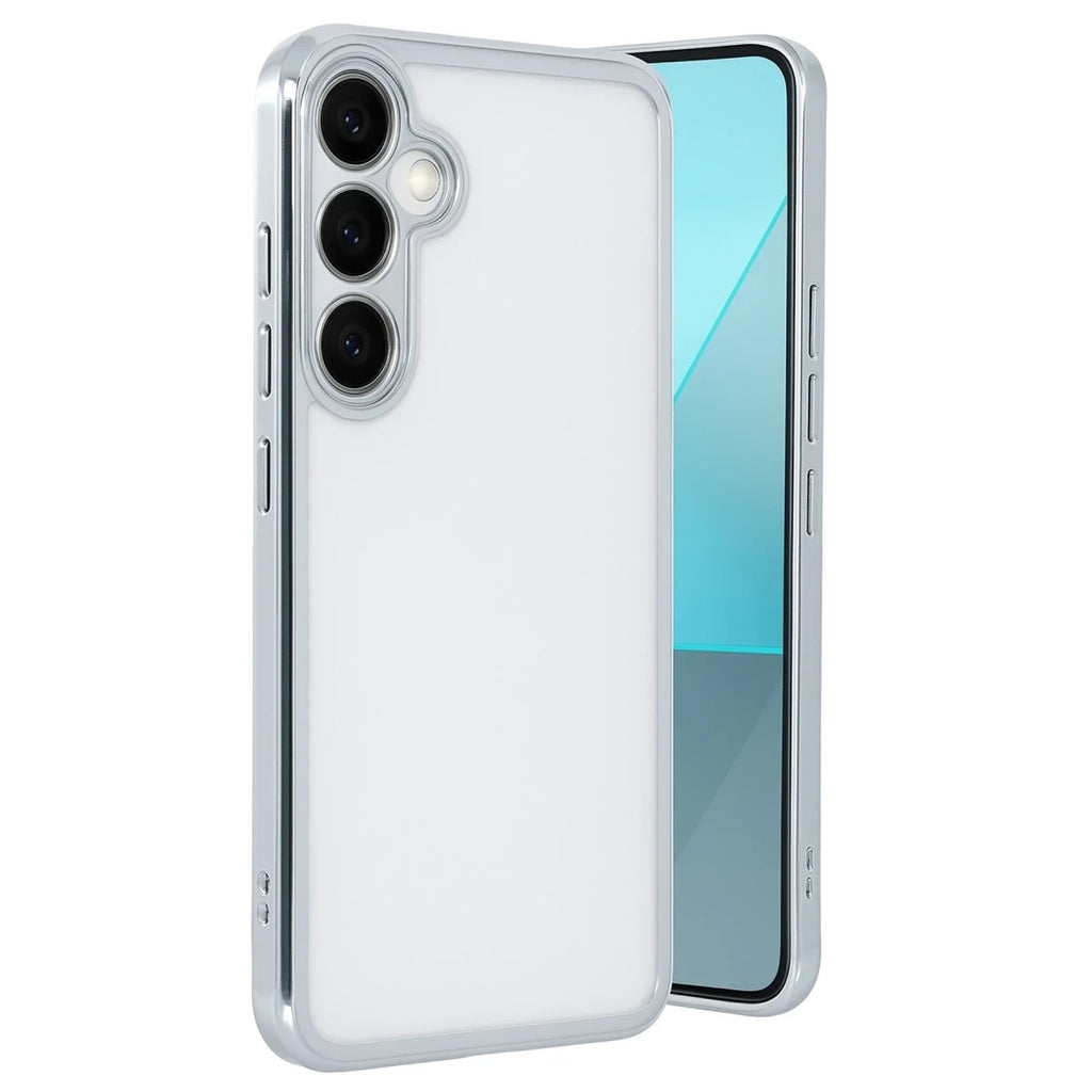 Mey İthalat® Samsung Galaxy A24 4G Prime Kılıf Lensli Silikon - Gümüş