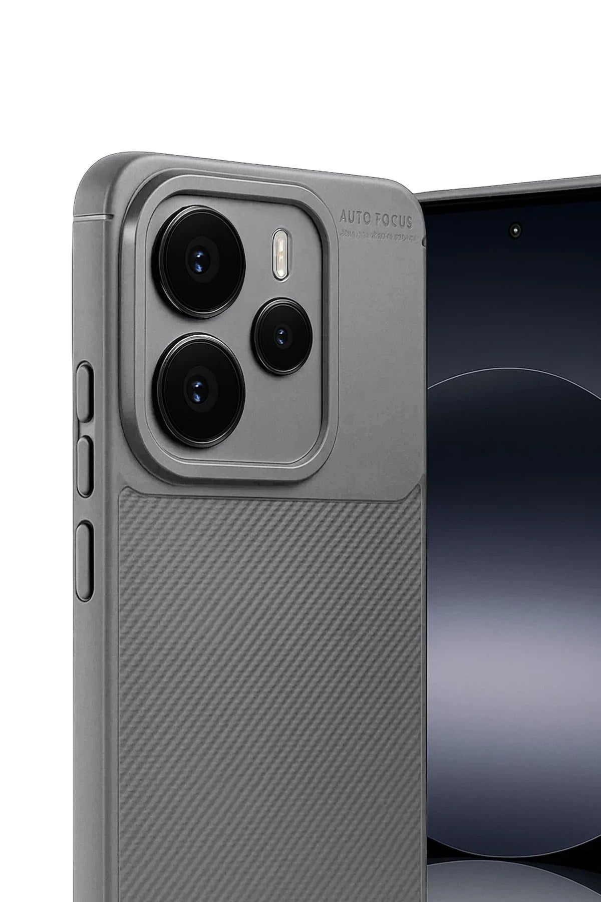 Mey İthalat® Note 14 5G Auto Focus Karbon Kapak - Gri