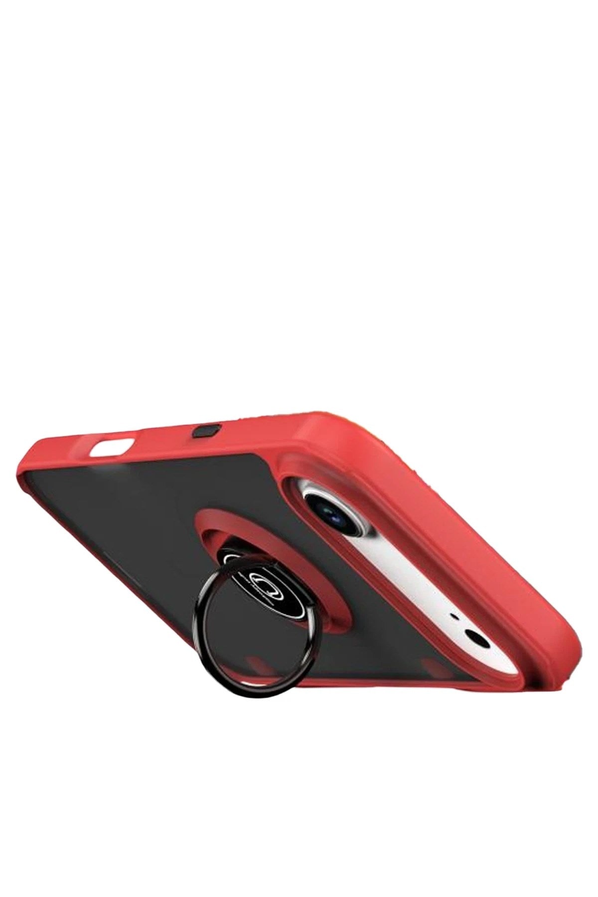 Mey İthalat® iPhone 17 Air Montreal Yüzüklü Silikon Kapak - Kırmızı