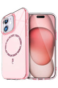 Mey İthalat® iPhone 12 Live Diamond Magsafe Kapak - Pembe