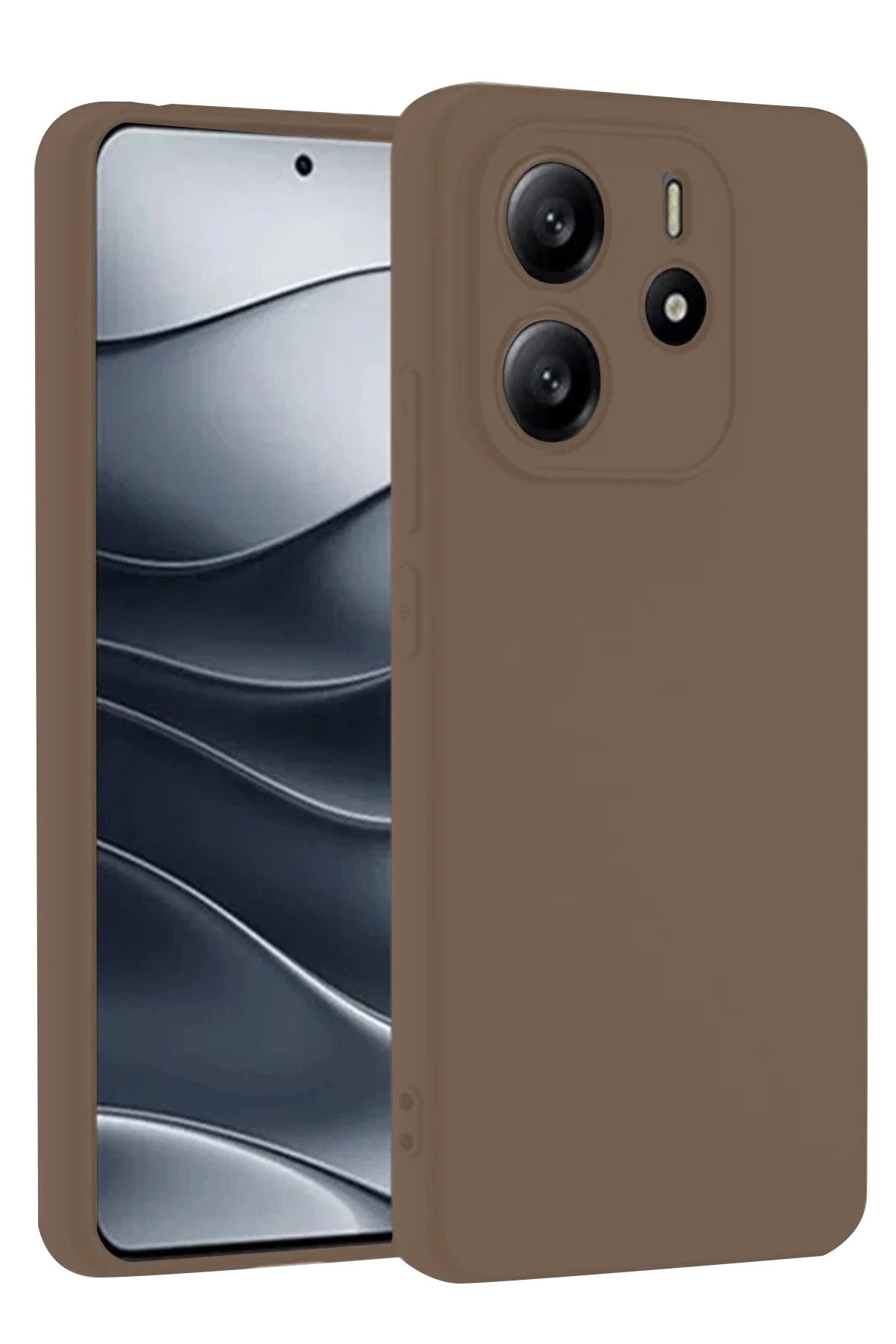 Mey İthalat® Redmi Note 14 4G Kılıf First Silikon - Kahverengi