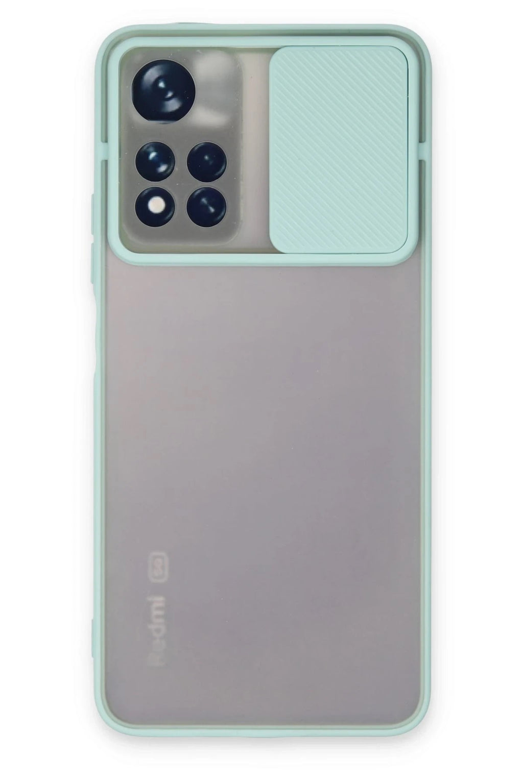Mey İthalat® Redmi Note 11T Kılıf Palm Buzlu Kamera Sürgülü Silikon - Turkuaz