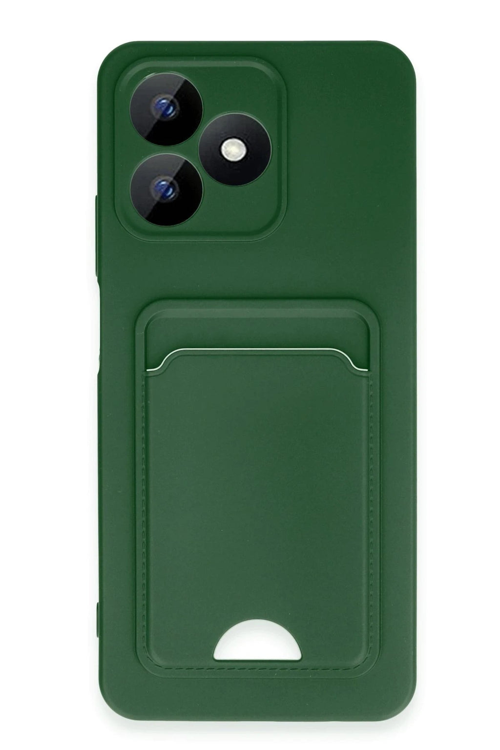 Mey İthalat® Realme Note 50 4G Kılıf Kelvin Kartvizitli Silikon - Koyu Yeşil