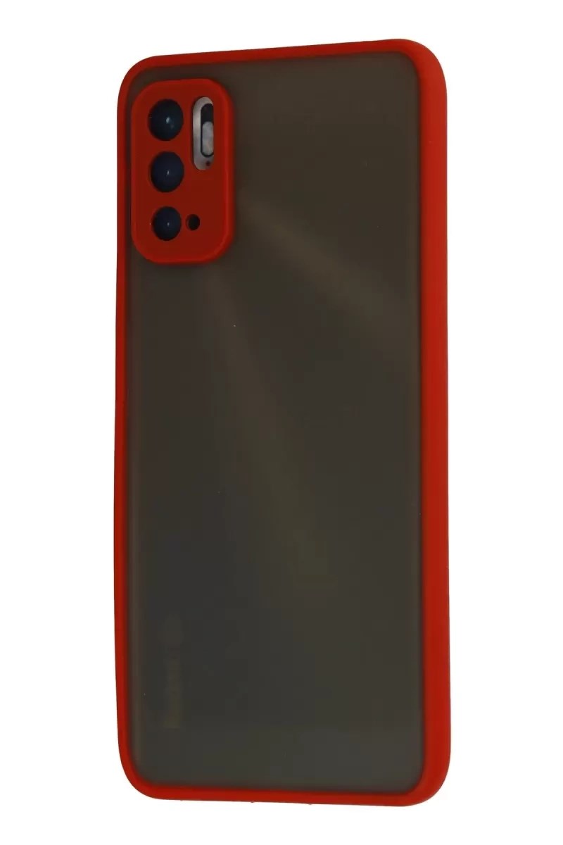 Mey İthalat® Redmi Note 10 5G Kılıf Montreal Silikon Kapak - Kırmızı