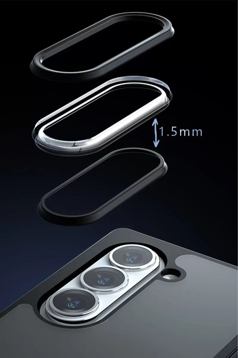 Mey İthalat® Samsung Galaxy Z Fold 5 Kılıf Blur Fold Kapak - Siyah