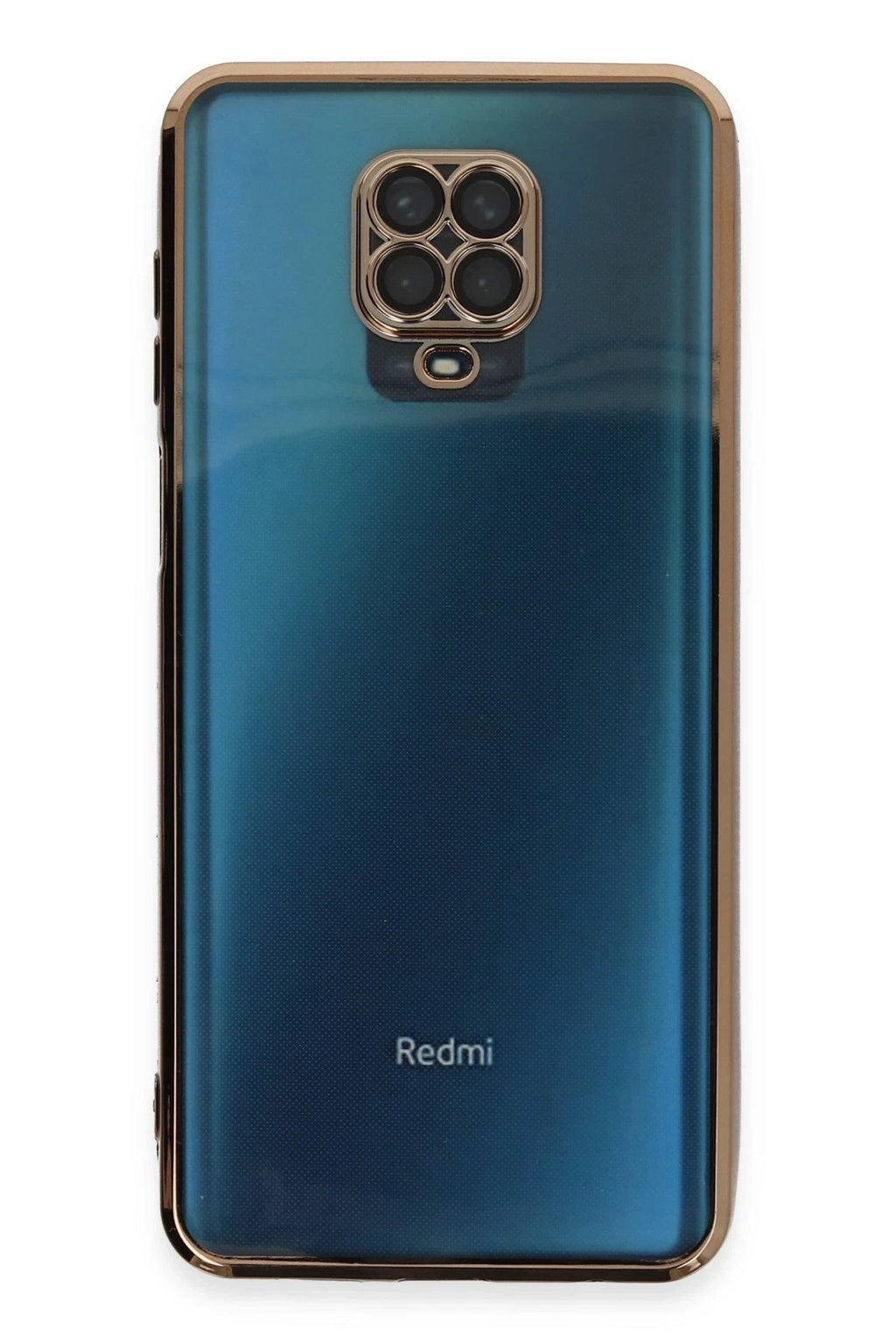 Mey İthalat® Redmi Note 9 Pro Kılıf Lensli Silikon - Gold