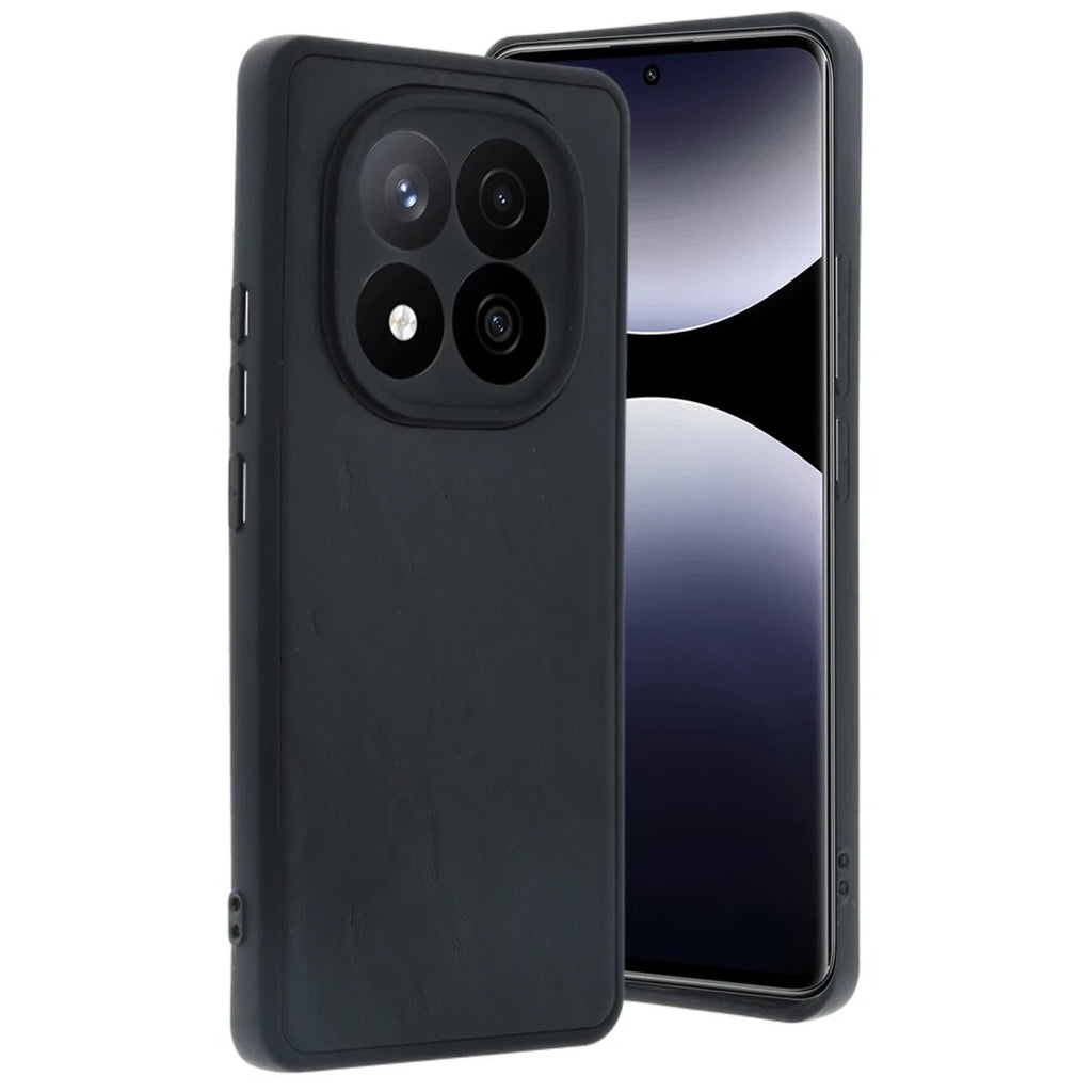 Mey İthalat® Redmi Note 14 Pro 4G Kılıf Aras Deri Kapak - Siyah