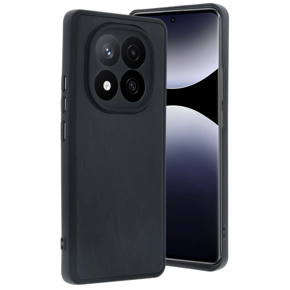 Mey İthalat® Redmi Note 14 Pro 4G Kılıf Aras Deri Kapak - Siyah