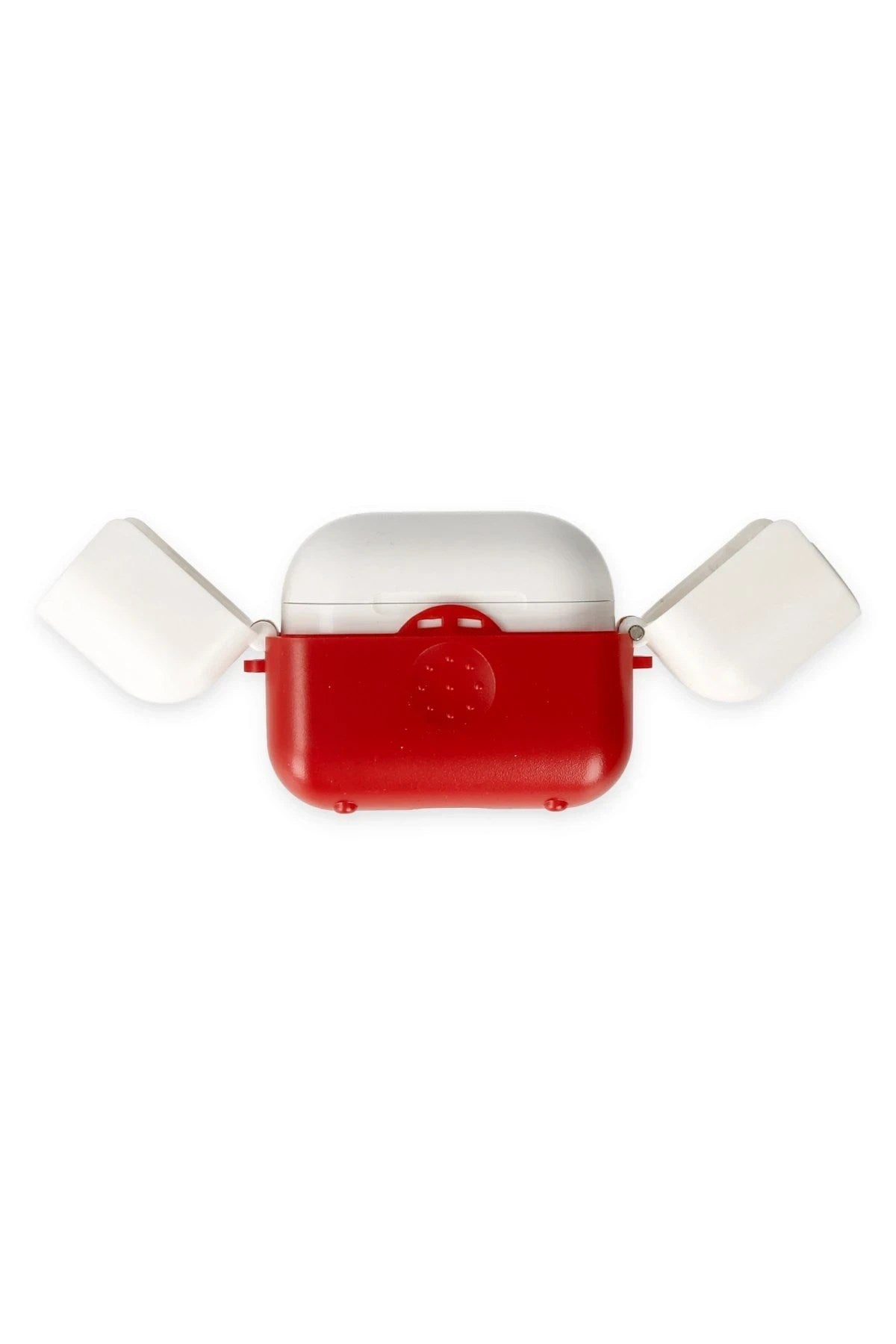Mey İthalat® Airpods 3 (3.nesil) Basmalı Kılıf - Kırmızı-Beyaz
