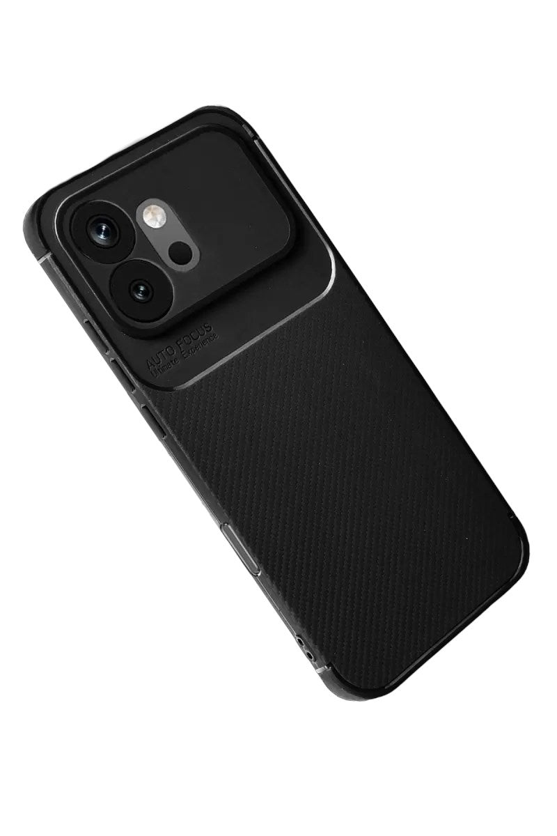 Mey İthalat® Huawei Honor 600 Auto Focus Karbon Kapak - Siyah