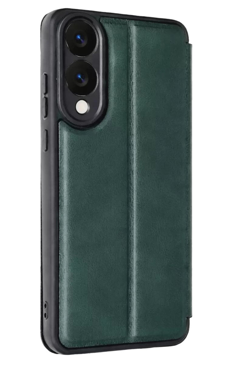 Mey İthalat® Samsung Galaxy S25 Edge Flip Cover - Koyu Yeşil
