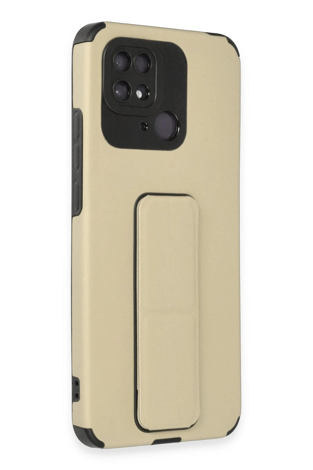 Mey İthalat® Redmi 10C Kılıf Mega Standlı Silikon - Gold
