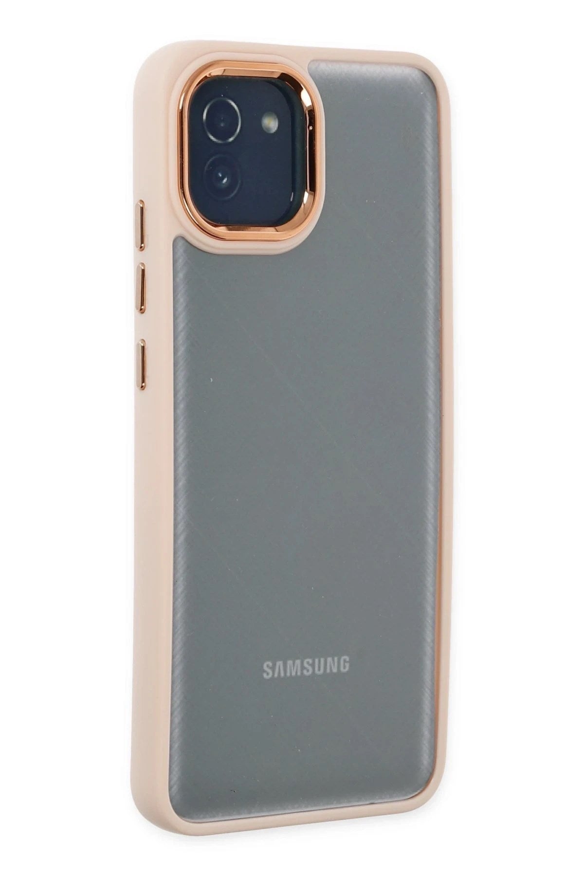 Mey İthalat® Samsung Galaxy A03 Kılıf Dora Kapak - Pudra