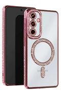 Mey İthalat® Samsung Galaxy A17 5G Joke Simli Magneticsafe Kılıf - Pembe