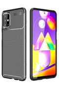 Mey İthalat® Samsung Galaxy M31S Kılıf Auto Focus Karbon Kapak - Siyah
