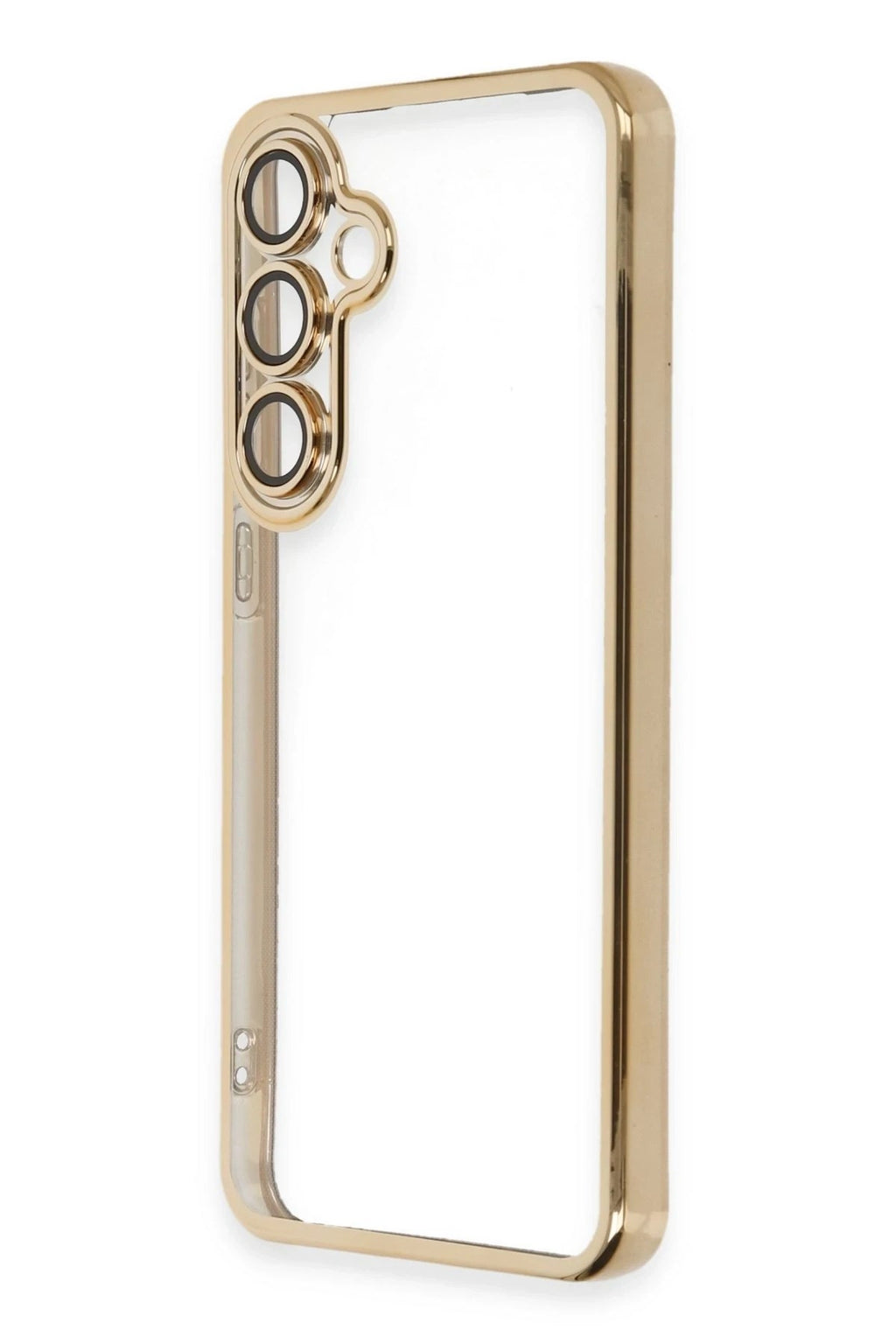 Mey İthalat® Samsung Galaxy S24 FE Kılıf Lensli Silikon - Gold