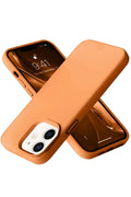 Mey İthalat® iPhone 12 Kılıf Nano içi Kadife Silikon - Turuncu