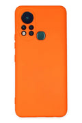 Mey İthalat® İnfinix Hot 11s Kılıf Nano içi Kadife Silikon - Turuncu