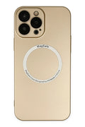 Mey İthalat® iPhone 13 Pro Kılıf Jack Magneticsafe Lens Silikon - Gold