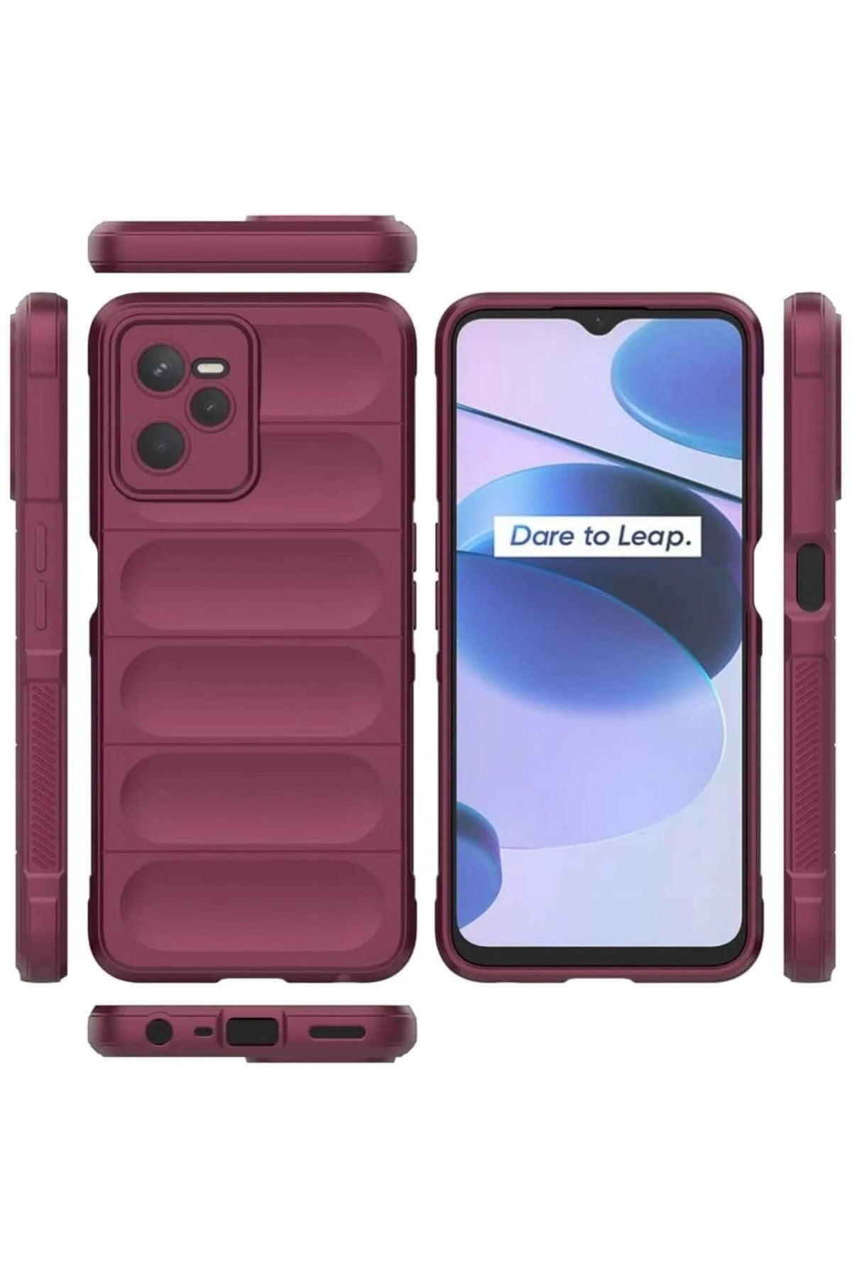 Mey İthalat® Realme C35 Kılıf Optimum Silikon - Bordo