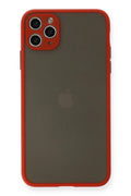 Mey İthalat® iPhone 11 Pro Max Kılıf Montreal Silikon Kapak - Kırmızı
